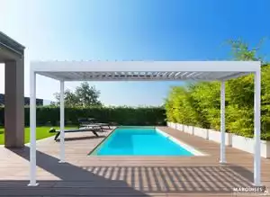 Pergola bio-climatique 4 poteaux 