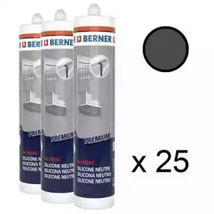 Silicone berner neutre alcoxy SNJF Premium Gris Anthracite 1 carton ( 25 unités )