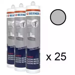 Silicone berner neutre alcoxy SNJF Premium Gris 1 carton (25 unités)