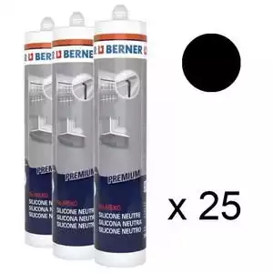 Silicone berner neutre alcoxy SNJF Premium Noir 1 carton (25 unités)