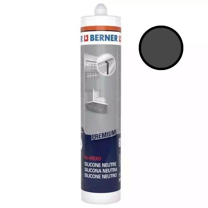 Acheter Silicone berner neutre alcoxy SNJF Premium Gris Anthracite 1 cartouche - Ma Menuiserie Française