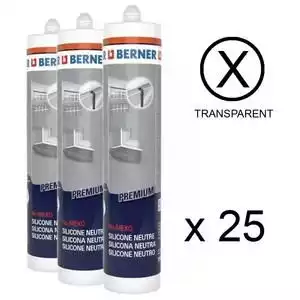 Silicone berner neutre alcoxy SNJF Premium Transparent 1 carton (25 unités)